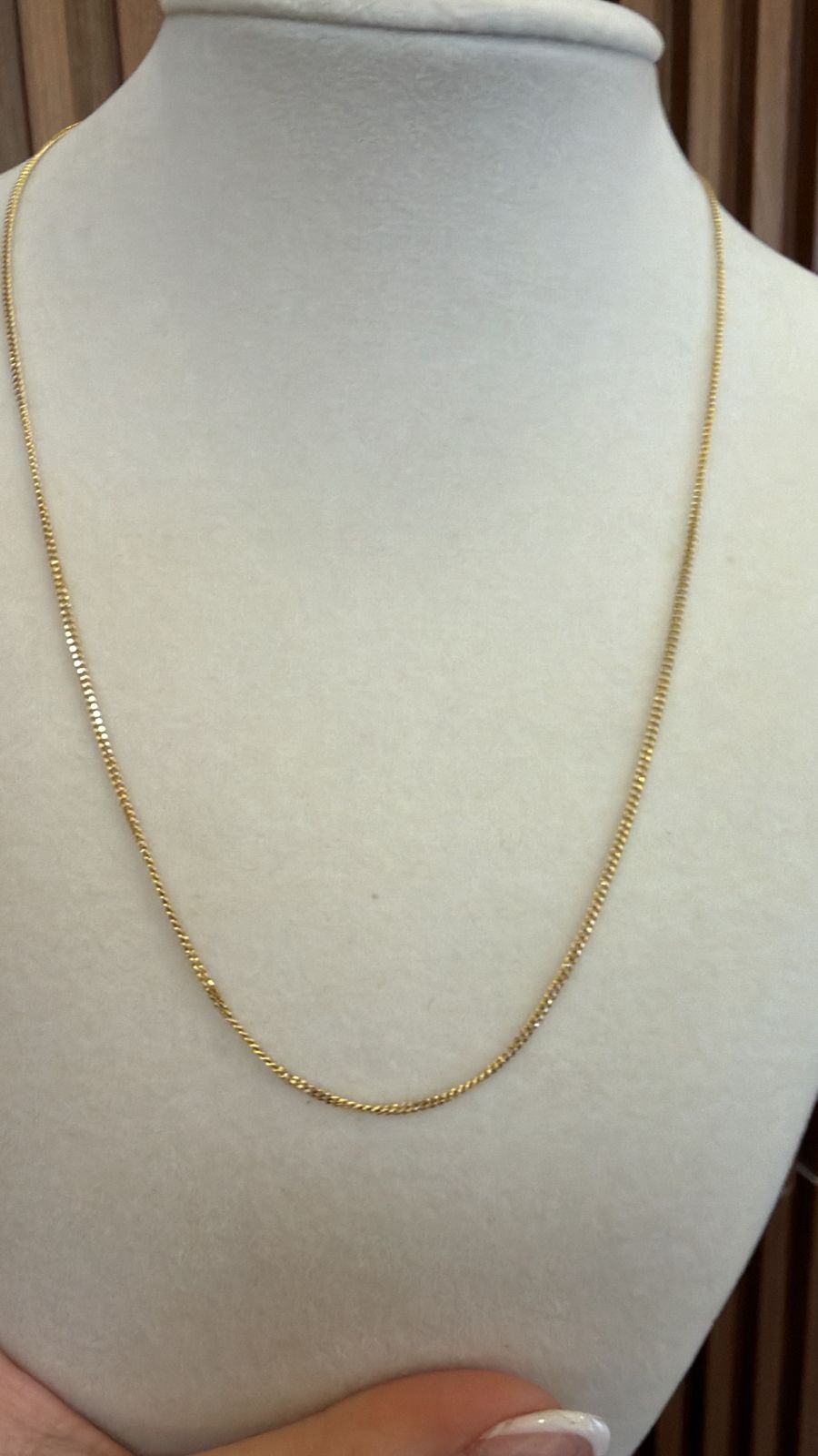 CADENA TEJIDO FRANCO 14K 3G 46CM